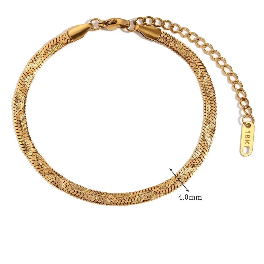 Wave Snake Chain Gift Set - Necklace and Bracelet