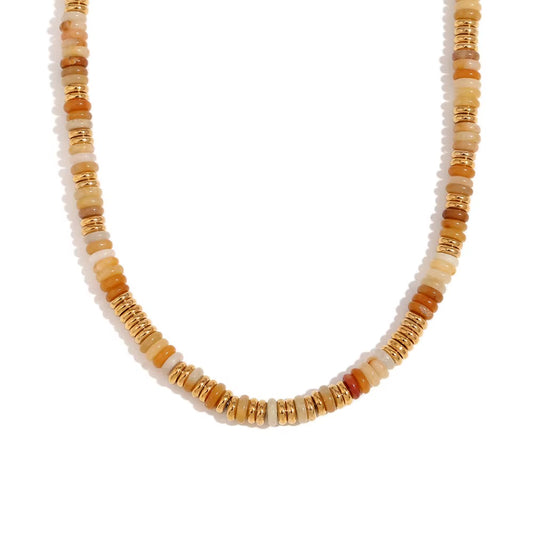 Yellow Jade Gemstone Necklace